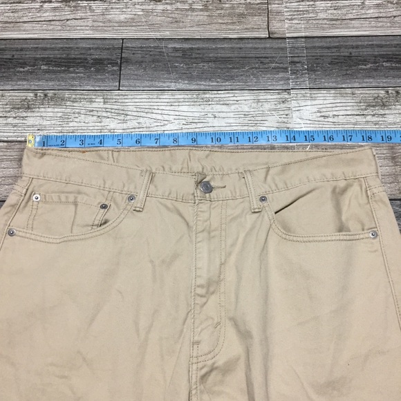 Levi’s 505 Regular Straight Chino Pants Men’s 36x32 Beige Tan 100% Cotton - Picture 4 of 10